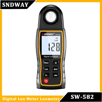 SNDWAY SW-582 Lux Meeter Digitaalne LED Light Meter Fotograafia Illuminometer Heledus Fotomeeter 199.999 Lux-Meetri Andur