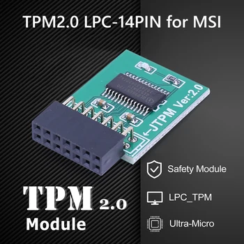 TPM2.0 Moodul LPC-14PIN Emaplaadi Kaardi Serveri Krüpteerimist Turvalisuse Moodul Toetab Win11 Uuendada Test MSI Emaplaadi