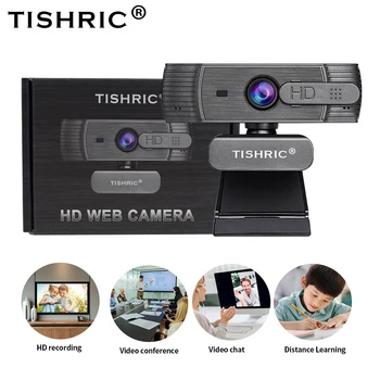 TISHRIC USB Veebikaamera 1080 Web Cam Veebikaamera Full HD 1080p Auto Focus Web-Kaamera, Mikrofon Camara Web Kaamera Arvuti