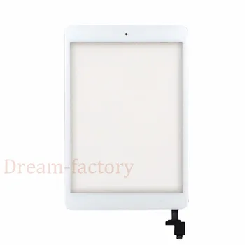 50TK Touch Panel Digitizer Ekraan koos Button ja IC Liides Liim iPad Mini 1 2 A1432 A1454 A1488 A1489 A1490