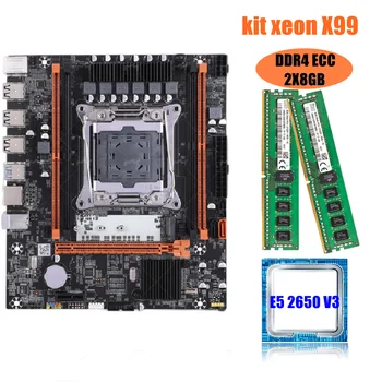 X99 emaplaadi combo kit komplekt LGA-2011-3 Xeon E5 2650 V3 CPU DDR4 16GB (2TK 8G) 2133MHz ECC Mälu