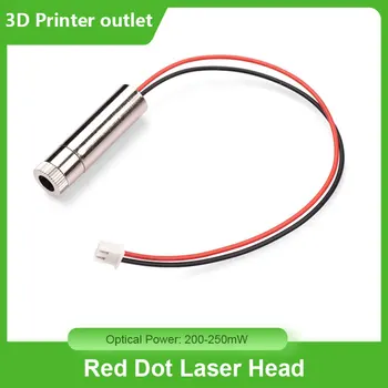 650nm 250mW Red Dot Laser Pea CNC Graveerija Keskendudes Moodul Dot Lokaator Reguleeritav Fookuskaugus lasergraveerimine DIY Osa