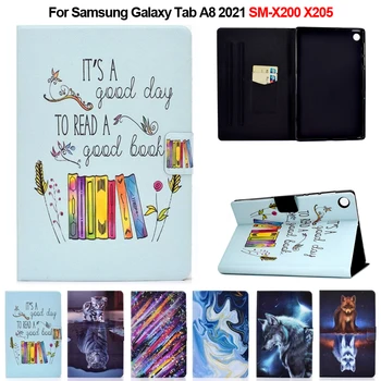 Tablett Funda Samsung Galaxy Tab A8 2021 Juhul Armas Värvi Nahast Lapsed Kate Galaxy Tab A8 10.5 2021 SM X200 X205 Juhul