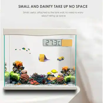 Kaasaskantav Kala Tank Termomeeter 3D LCD-Ekraan, Elektrooniline Akvaariumi Termomeeter jaoks Temerature Mõõtmine