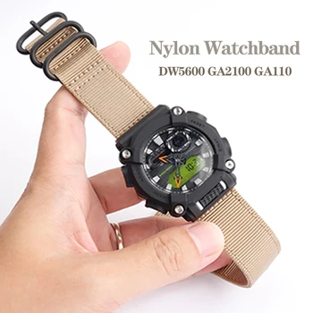 Nailon Vaata Muundatud Watchband Jaoks Casio DW5600 5610 GA900 GA110 GWB5600 GA2100 Rihm 16mm Veekindel Väljas Sport Käevõru