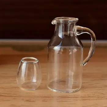 Mini Klaasist Pudel, Suur Simulatsioon Sile Lapsed Kingitus Käsitöö Klaas Tass Mudel Kääbus Cup Stseeni Rekvisiidid