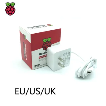 Original Vaarika Pi 4 euroopa liidu USB-C Toide 5.1 V 3A White Power Laadija Power Adapter Vaarika Pi 4 Näidis B