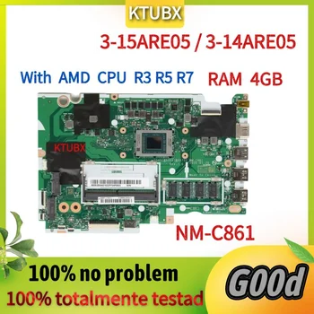NM-C861.Lenovo IdeaPad 3-15ARE05/3-14ARE05/IdeaPad 3-17ARE05 Sülearvuti Emaplaadi.Koos R3 R5 R7 AMD PROTSESSOR.4G RAM.100% testi tööd