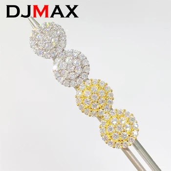 DJMAX Hip-Hop Moissanite Kõrvarõngad Naistele Originaal 925 Sterling Silver Lady ' Moissanite Teemant Kõrvarõngad Uus 2023