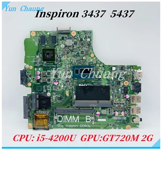 CN-03G7T9 CN-0YFVC4 DELL Inspiron 3437 5437 Sülearvuti emaplaadi 12314-1 Emaplaadi Koos i5-4200U CPU GT720M/740M 2G GPU DDR3L