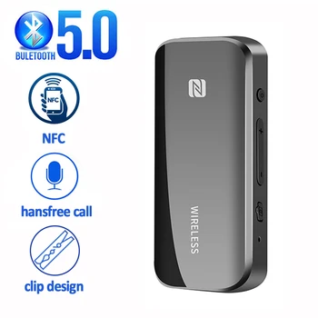 Bluetooth-5.0 Saatja-Vastuvõtja NFC TF Kaart EDR Traadita Dongle Adapter ja 3,5 mm AUX-TV jaoks PC Kõrvaklapid Stereo Auto HIFI Audio