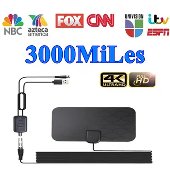 8K Sise-3000 Miili Digitaalse HDTV Antenn, TV Antenn Koos Võimendiga Korduva DVB T2 ISDBT satelliitantenn Signaali Vastuvõtja