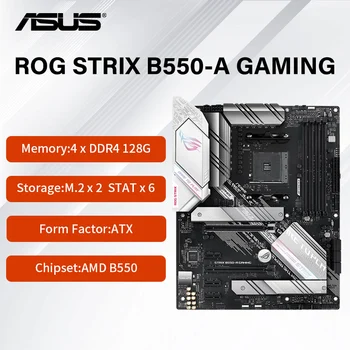 Uus ASUS ROG STRIX B550-HASARTMÄNGUDE Motherboard PCIe 4.0, dual M. 2 siilit, SATA 6 gbit / s, USB-3.2 Gen2 ja Aura Sync RGB