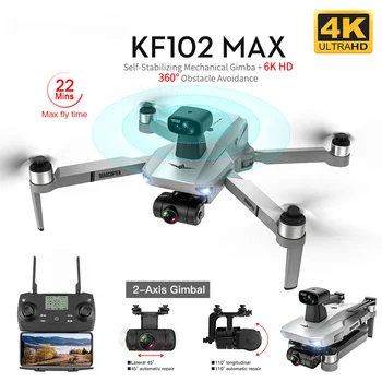 KF102 MAX Undamine 4K Profesional HD Kaamera 5G WiFi GPS 2-Telje Anti-Shake Gimbal Quadcopter Harjadeta Mini Dron KF102 4k Dron