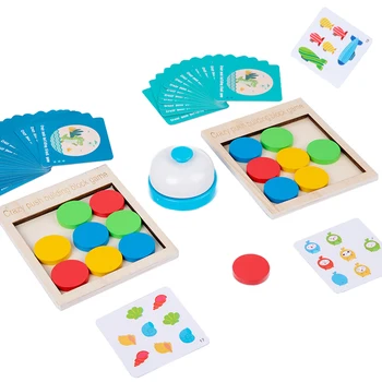 Libistades Puzzle Interaktiivne Mänguasi Lastele Montessori Mõtlemise Mängu Kiirus Värvi Sobitamise Puit Lauamänge Haridus Meele Mänguasjad