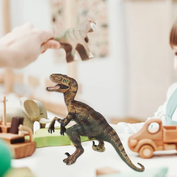 5inch Tegevus Arvandmed Loomade Dinosaurus Mudel Realistlik Jurassic Velociraptor Figuriin Interaktiivne Laud Mänguasi Cake Toppers
