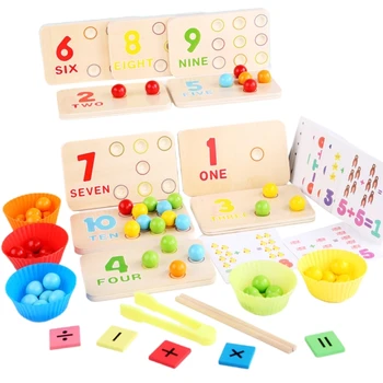 Montessori Number Õppe Clip Rant Mänguasi Number Tunnetus Hariduslik Mänguasi Lastele Käe-silma Koordineerimine Mänguasi
