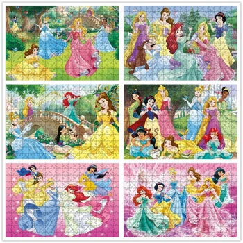 Disney Printsess lumivalgeke 300/500/1000 Tükki Väike Merineitsi Jigsaw Puzzle Cartoon Mänguasjad 3-5 Aastat, Lapsed, Tüdrukud Kingitus