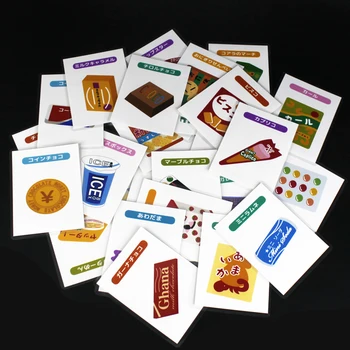 35Pcs Lapsed Montessori lapse Õppimise Jaapani Supermarket Toidud Sõna Flashcards Kognitiivse Haridus Meeles Mängud Lastele