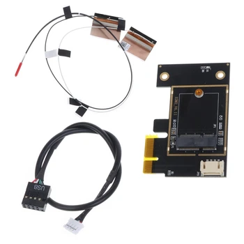 Mini PCI-E M. 2 NGFF Traadita Kaardi Passiivne Adapter Lauaarvuti WIFI Converter