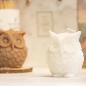 Kawaii Öökull Silikoon Hallituse DIY Tegemine Loomade Aroomiteraapia Kips Kips Või Küünal Kodu Kaunistamiseks