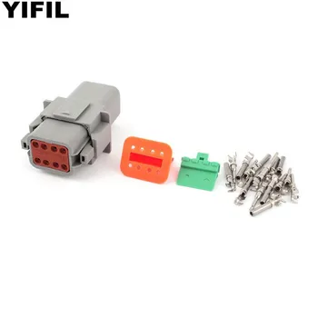 1/5sets/palju 8 Pin/Tee Deutsch DT Seeria Plug Connector Socket Housing Kit DT06-8S DT04-8P+ Sõrmed & Wedglock