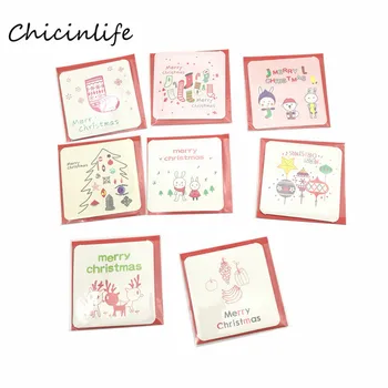 Chicinlife 24tk/palju Mixstyle Armas Mini Jõulud põder õnnitluskaardid kinkekaart Jõulud Asjade Kasuks, 7cm*7cm