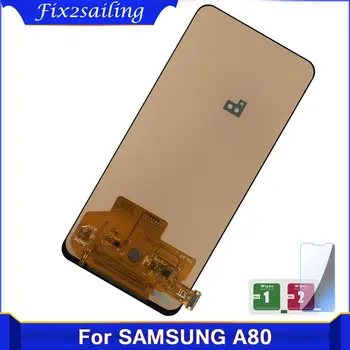 100% Uus ja Kõrge Kvaliteedi Amoled LCD Samsung Galaxy A80 A805 A805F/DS-Display-Reguleeritav Heledus Puutetundlik Digitizer Osad