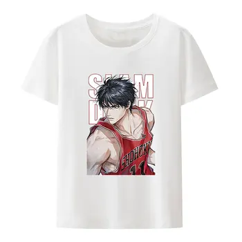 Kaede Rukawa Modal Print T-särk Jaapani Anime Filmi Esimene Slam Dunk Graafiline T-Särgid, Meeste ja Naiste Hip-hop Vabaaja Camisetas