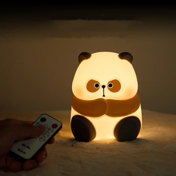 LED Night Light Panda Öö Magab Öösel Tuled laadimine USB Silikoon Laste Gife Silmade Kaitse Lamp