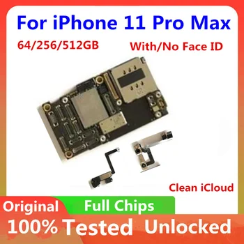 100% Lukustamata iPhone 11 Pro Max Emaplaadi Tasuta iCloud Toetada Update Loogika Pardal Koos või Ilma Näo ID Täis Tööd