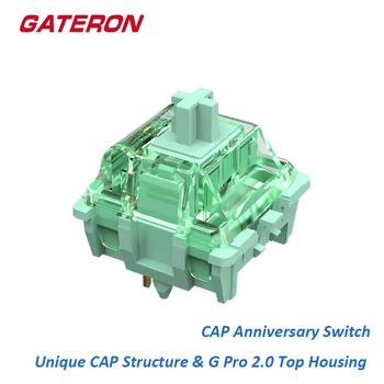 GATERON ÜPP Aastapäeva Lüliti 5 Pin Lineaarne SMD RGB Pre-Lubed kõrgläikega Läbipaistev Top DIY Mängude Mehaaniline Klaviatuur