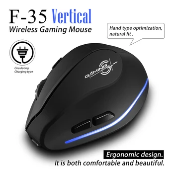 ZELOTES F-35 Vertikaalne Traadita Bluetooth-Hiire Ergonoomiline Gaming Mouse Laetav 2.4 GHz 2400DPI 6 nuppu, USB Hiired