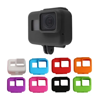Eest GoPro Aksessuaar Värviline Pehme Silikoon Raami karpi jaoks Go Pro Hero 5 6 7 Must Kaitsva Katte GoPro Kaamera 5