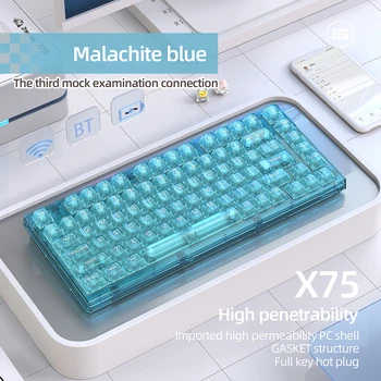 82 Võtmed Mehaaniline Klaviatuur Keycaps 3 Transpordiliikide Läbipaistev Mehaaniline Hotswap Klaviatuuri 2.4 G RGB Valgus Hot Swap jaoks Lauaarvuti
