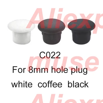 8mm Kohv valge must Mööbel Puurimine auk pistiku kapp kruvi plastikust kaas sisesta tume pruun lõpus pannel