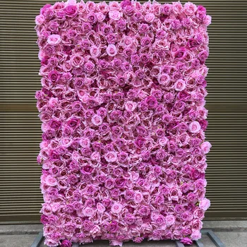 3D Kunstlikku Lille seinapaneelid Taust Pulm Roosa Roosa Roosid Lilled Ja Puhkus Pool Kaunistused AGY300