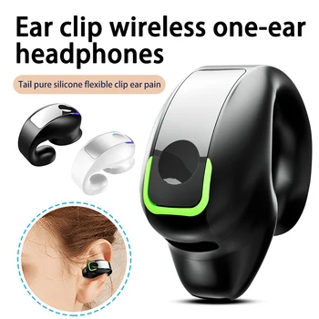 Ühe Earclip Traadita Bluetooth-Kõrvaklapid HIFI Stereo Ring Tüüp Ear-Clip Kõrvaklapid Koos Mikrofoniga Mäng Sport Earbuds TWS Peakomplekt