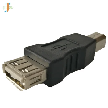 300pcs/palju Musta Kõrge Kvaliteedi 2.0 USB A Female B Male Adapter Must Printer Scanner