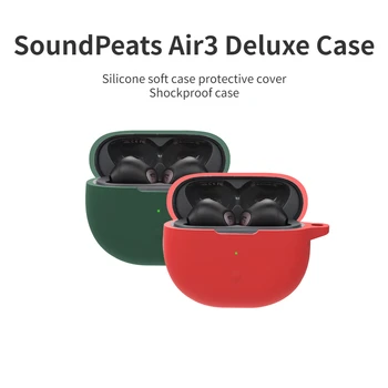 Eest SoundPeats Air3 Deluxe Silikoonist Pehme Juhul kaitsvas Põrutuskindel Puhul SoundPeats Air3 Deluxe Juhul konksu Kate