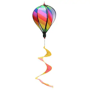 Vikerkaar Hot Air Balloon Tuul Riba peep varba kingad (Solid Color Tuuleveski Piiriülese Pöörleva Värvikas Tuul Vurr Väljas Aed Decor