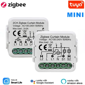 Tuya ZigBee Smart Pime Kardina Lüliti Moodul Toetab 2-Tee-Kontrolli rullkardinate Mootori Tööd Alexa Google Kodu