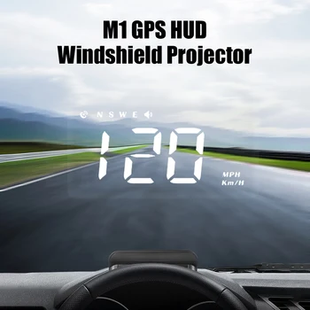 Ületamise Alarm Süsteem Projektor M1 GPS HUD Spidomeeter pardal Arvuti Esiklaas Projektor Auto Head Up Display