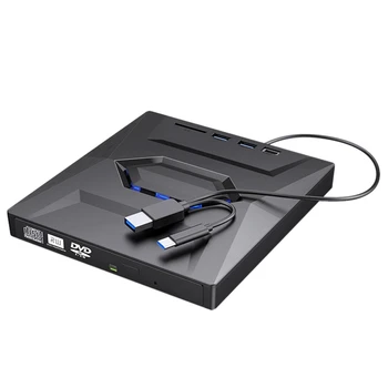 USB3.0+Type-C, DVD-Kirjutaja, DVD-RW CD-Kirjutaja Väline Optiline seade TF - /SD-Kaardi Lugeja ARVUTI