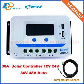 EPsolar PWM VS3048AU 30A 30amp lcd displlay solar akulaadija controller+temperatuuri andur