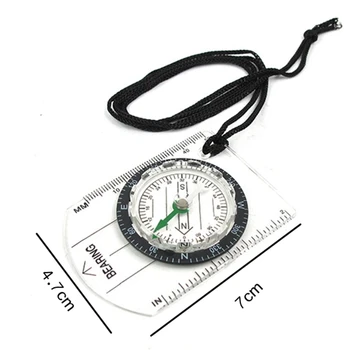 Väljas Telkimine, Matkamine, Läbipaistev Plastik Kompass Kompassi Proportsionaalne Jalajälg Reisi Sõjalise Kompass Vahendid reisi-kits