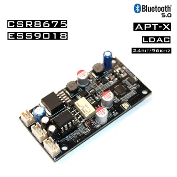 APTX HD QCC5125 Traadita Adapter, Bluetooth 5.1 Vastuvõtja Juhatuse ES9018 I2S DAC Audio Decoder Juhatuse 24Bit/96 khz LDAC Antenni