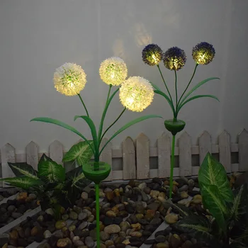 Päikese Võilill Tuli 3 Pead LED Ilutulestiku Lamp Muru Aia Kaunistamiseks Plug Sisesta Landscape Holiday Lille Pall Valgustus