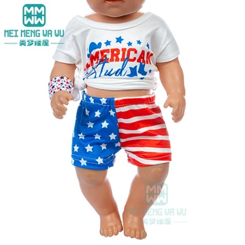 Riided nukk mahub 43-45cm baby new born nukk ja Ameerika mannekeeni Mood sport ülikond, home service