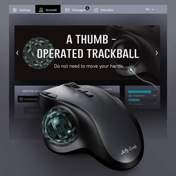 SeenDa Trackball Mouse Bluetooth+2.4 G Dual Mode on Laetav Juhtmevaba Hiir PC Mac-Arvuti, Sülearvuti, Tablett Gamer Mause